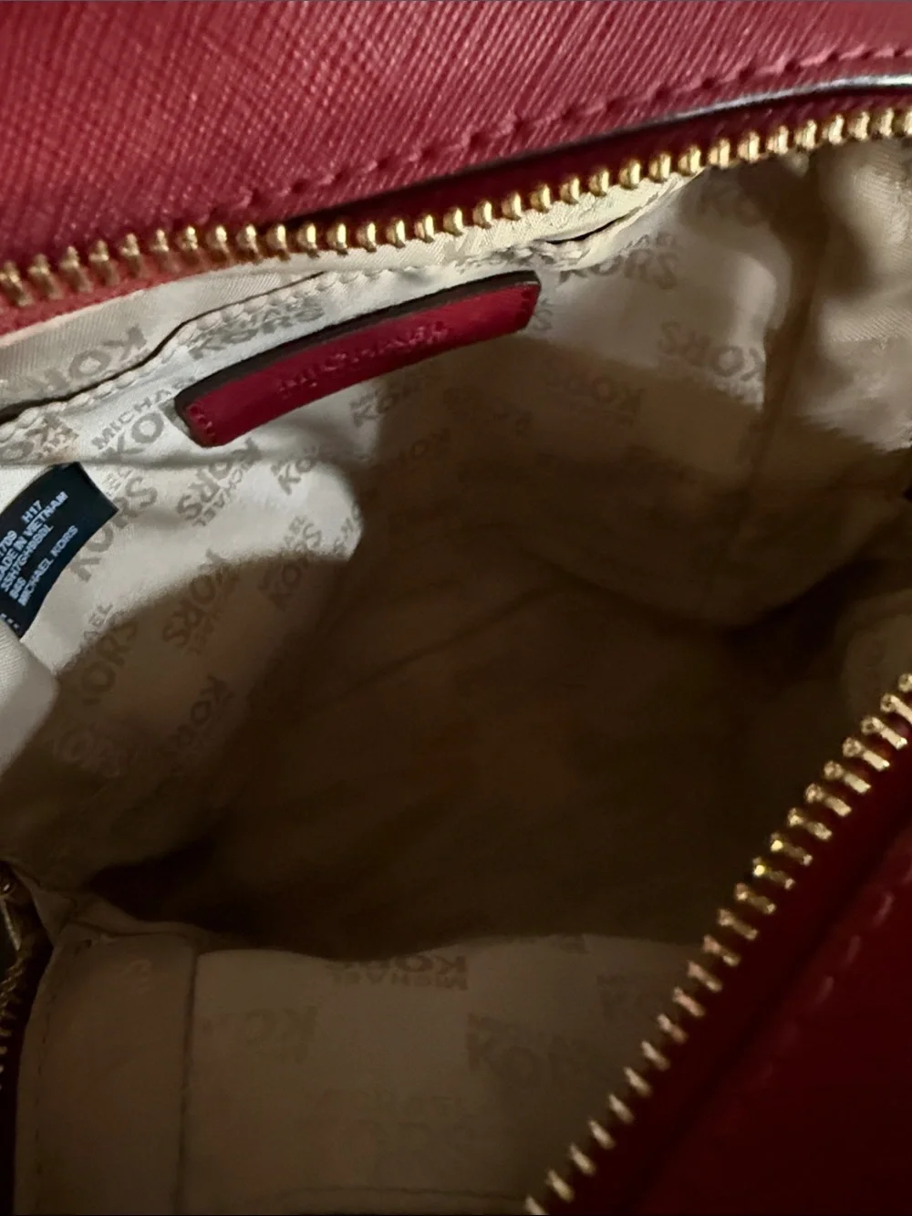 Michael Kors Burgundy Mini Backpack with Heart Patch